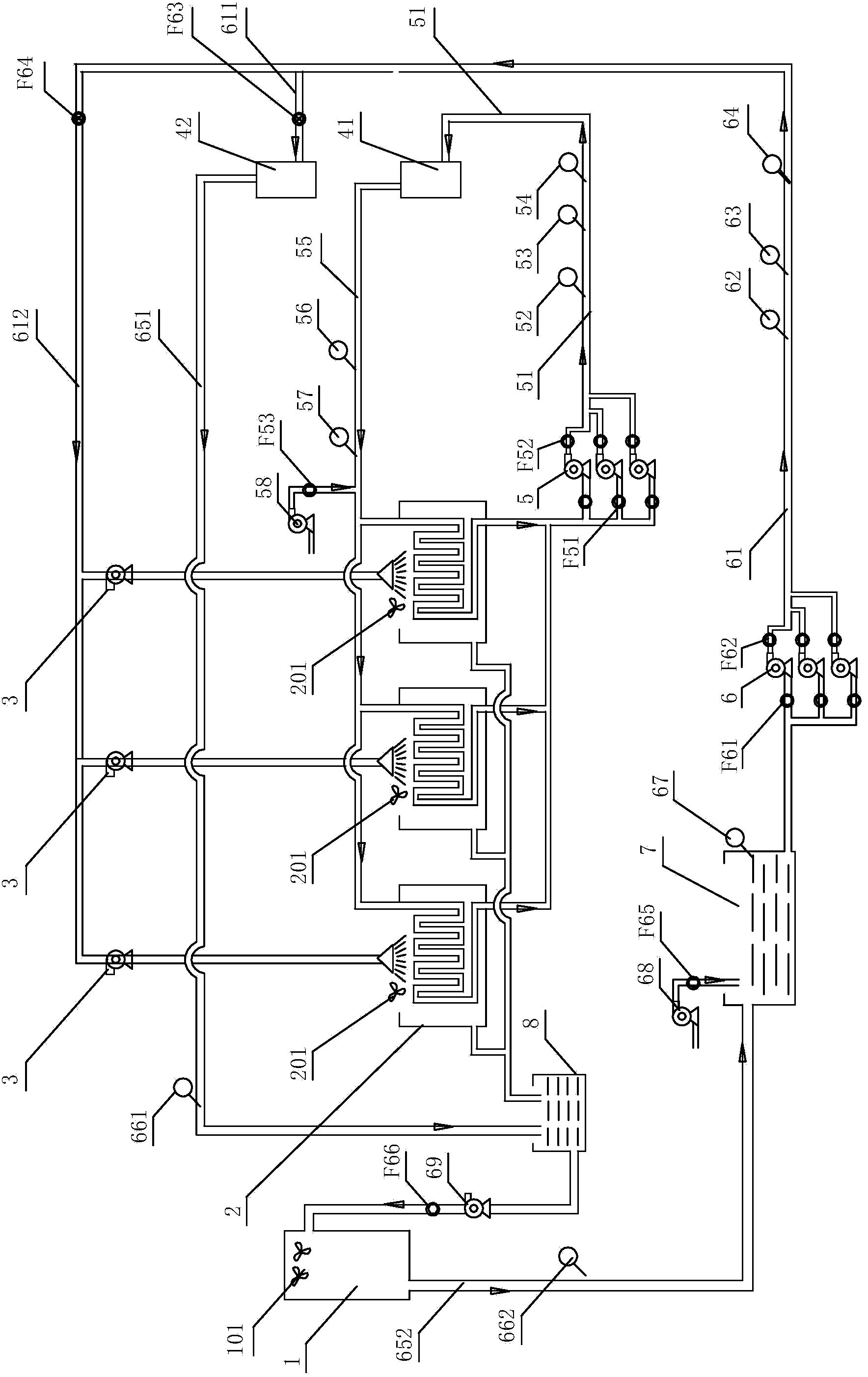 Energy-saving and water-saving device for distributed control over industrial circulating water and control method thereof