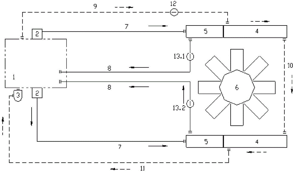 Control method for diesel locomotive cooling system