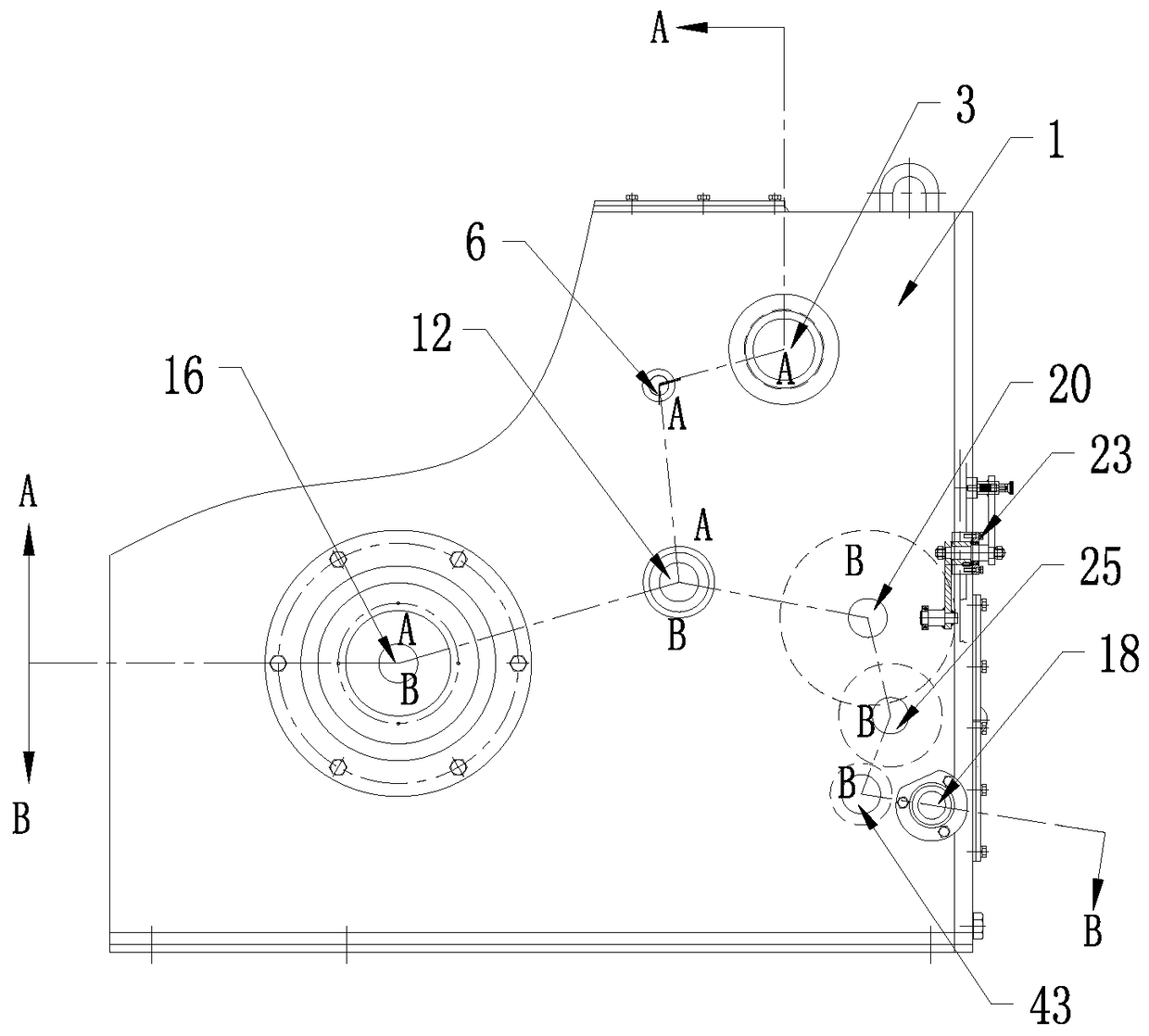 Wave-compensated winch device with pneumatic lifting