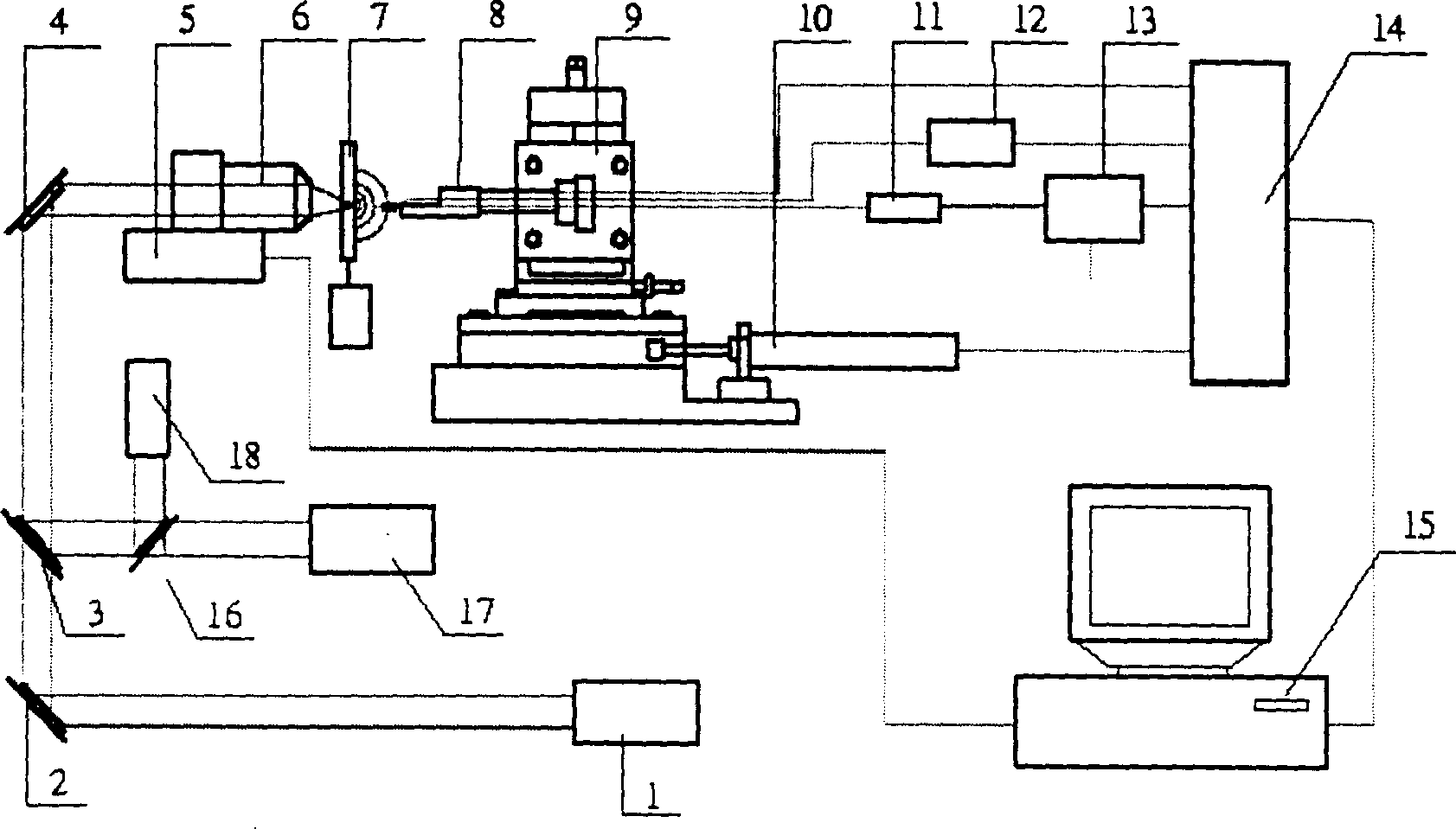 Fully optical fiber probe scan type near-field optical microscope