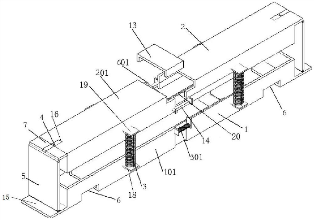 A kind of asphalt mixture anti-bending electromagnetic self-healing experiment without demoulding experimental fixture