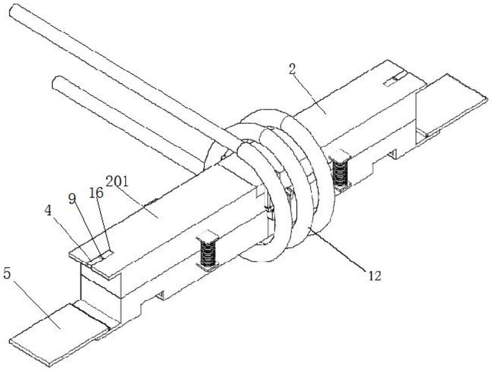 A kind of asphalt mixture anti-bending electromagnetic self-healing experiment without demoulding experimental fixture