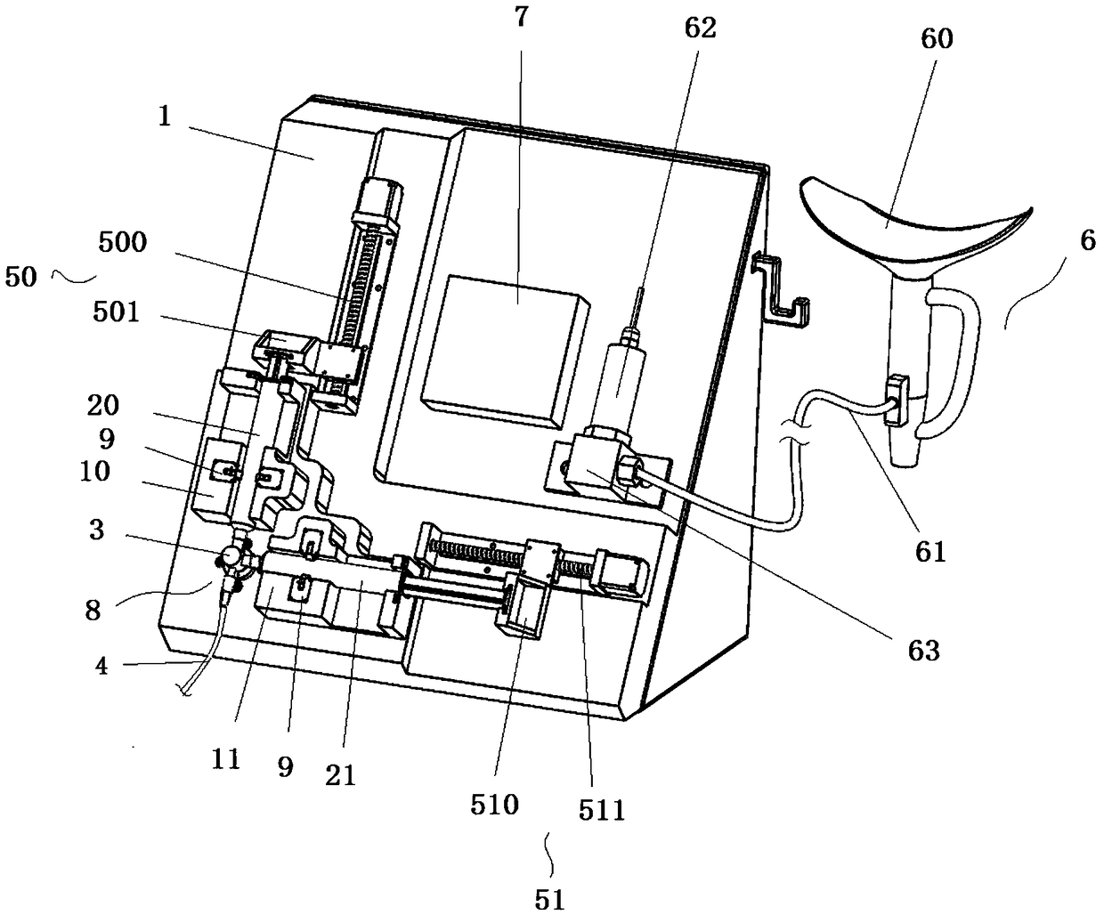 Pressure trigger automatic contrast device