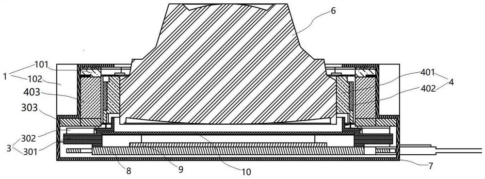 Anti-shake focusing motor and application module thereof