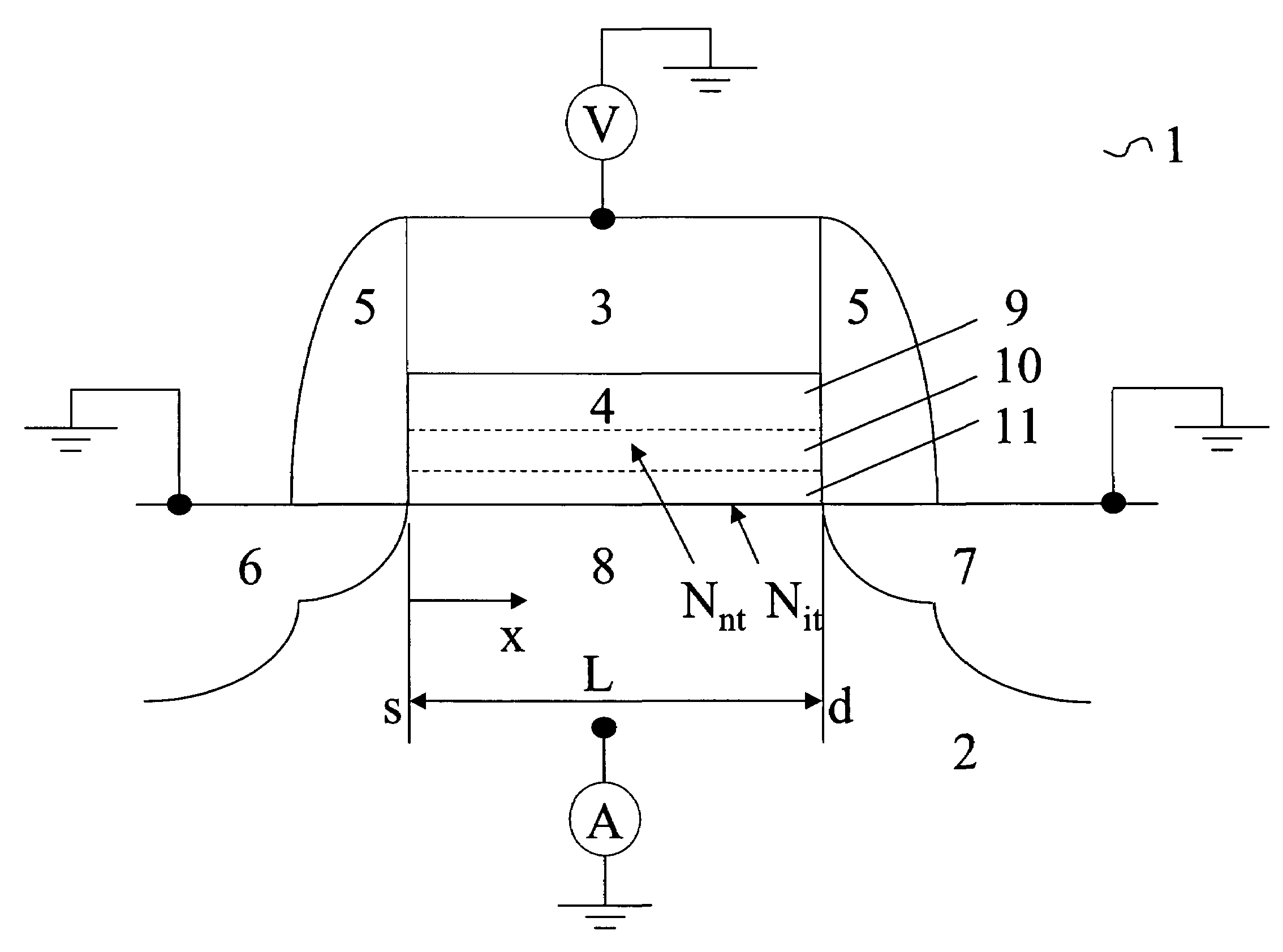 Method for extracting the distribution of charge stored in a semiconductor device