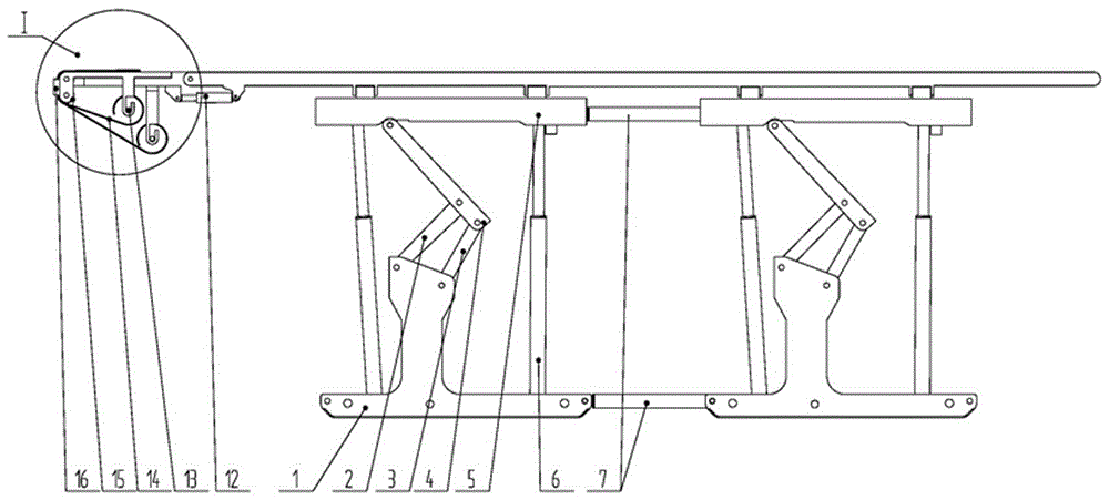 Temporary support device for automatic laying and networked excavation