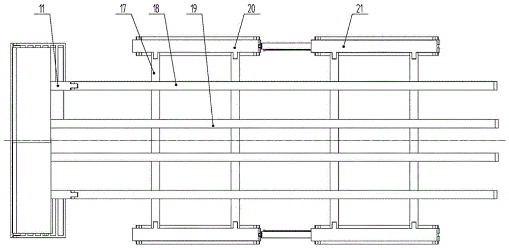 Temporary support device for automatic laying and networked excavation