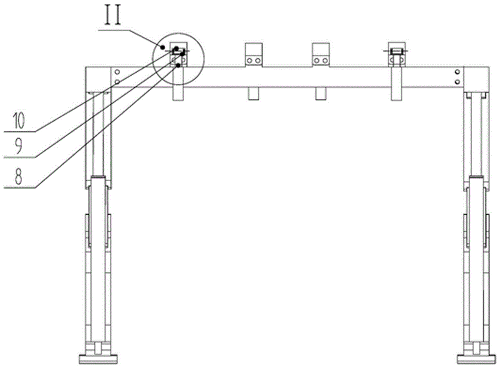 Temporary support device for automatic laying and networked excavation