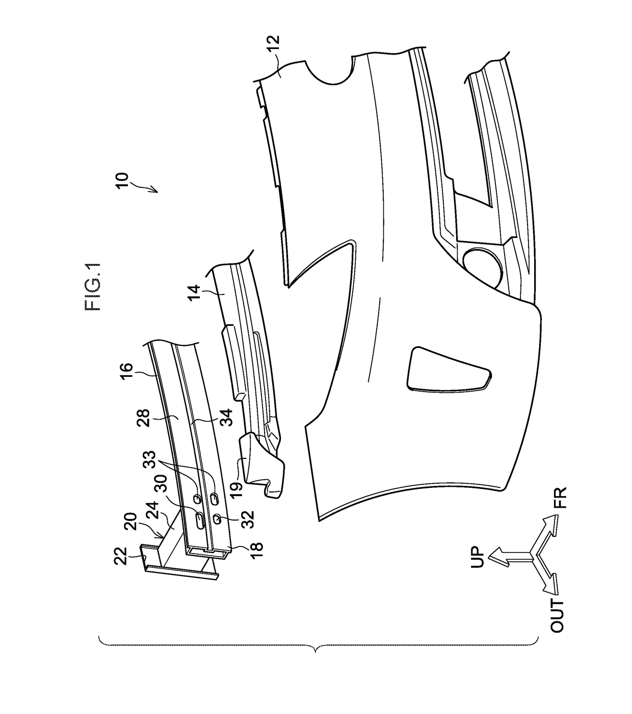 Bumper absorber attachment structure