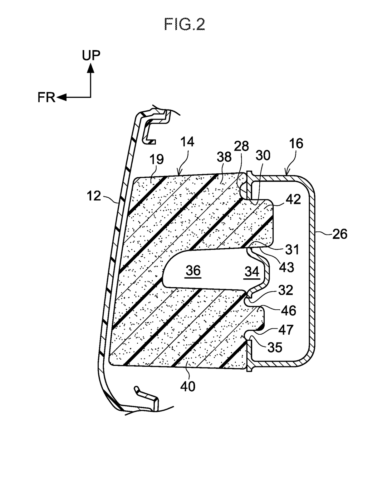 Bumper absorber attachment structure