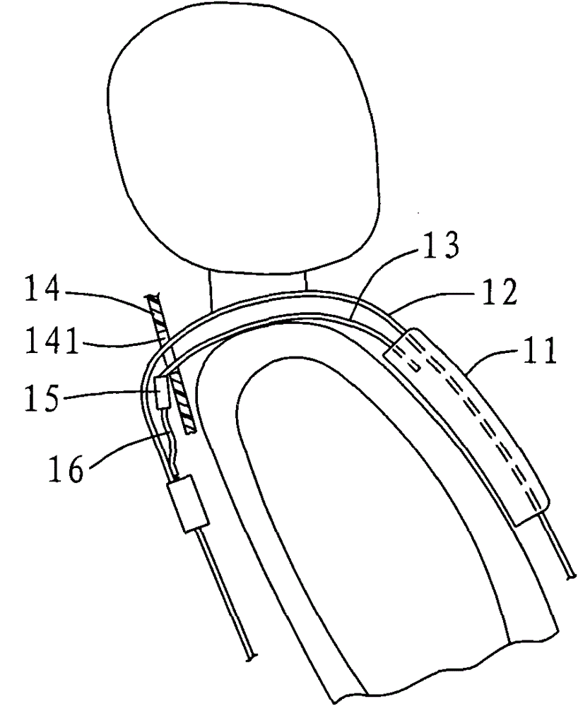 A child's car seat and a combination of headrest and shoulder harness pads for the child's car seat