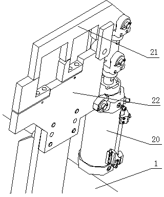 Automobile middle and rear floor assembly reverse side clamp