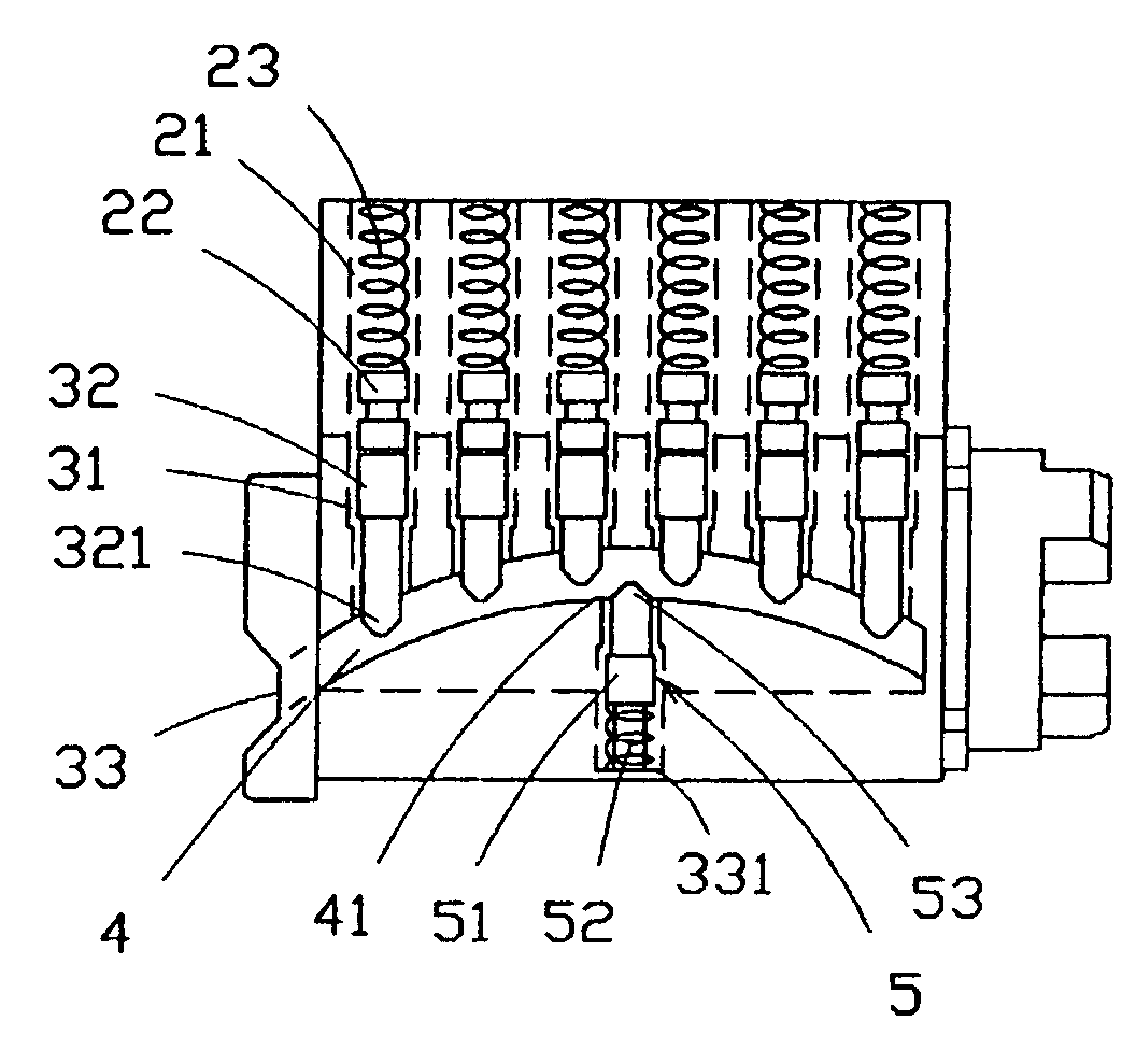 Burglarproof lock core structure