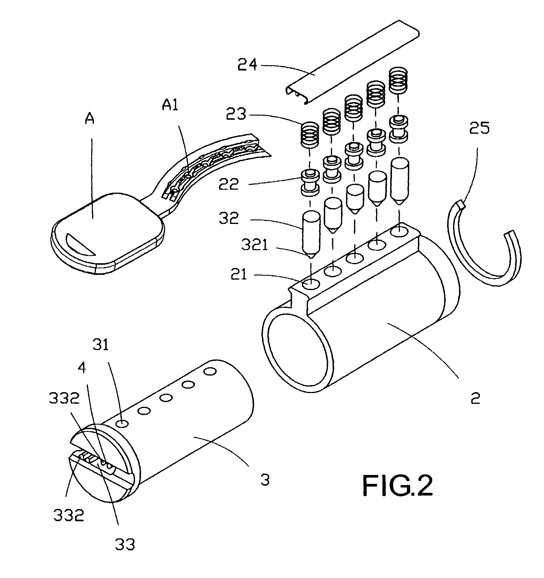 Burglarproof lock core structure