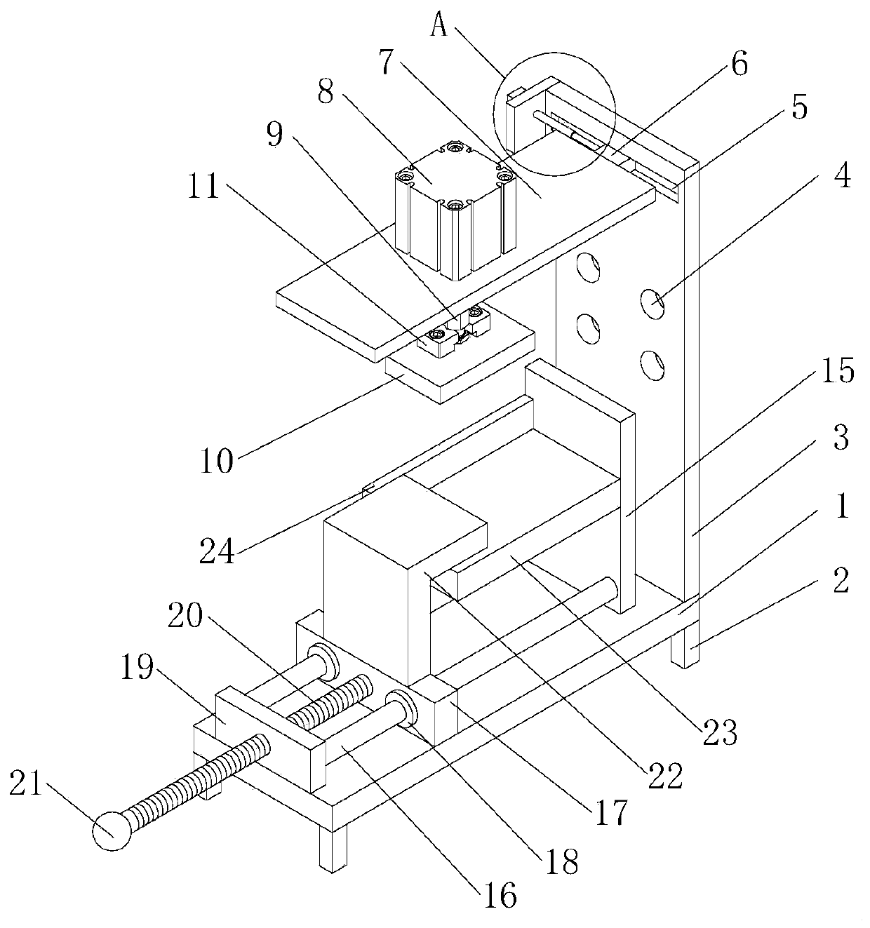 Automobile body stamping device with cleaning device