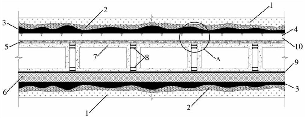 Self-monitoring and adjusting tunnel lining structure and construction method suitable for crossing active faults
