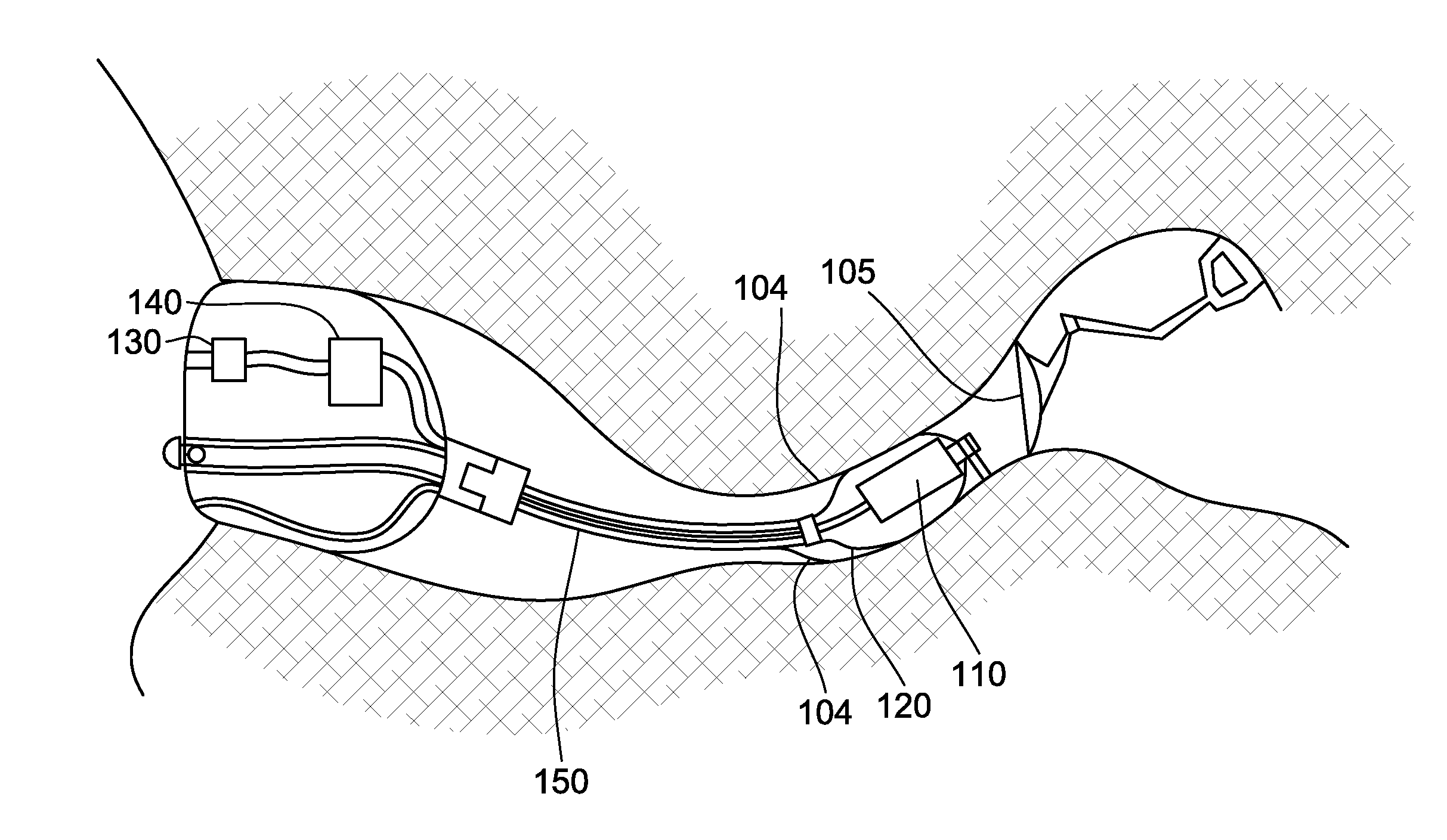 Receiver module for inflating a membrane in an ear device