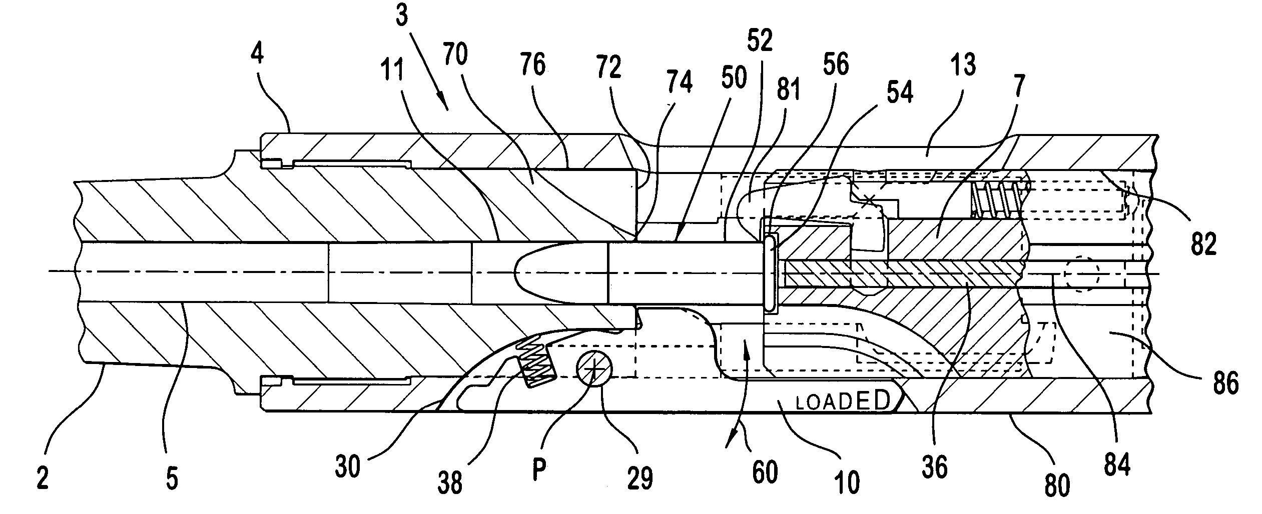 Pistol with loaded chamber indicator