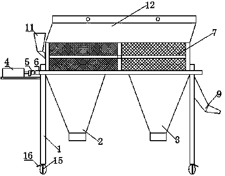 Two-stage drum screen with protecting cover and moving rolling wheels