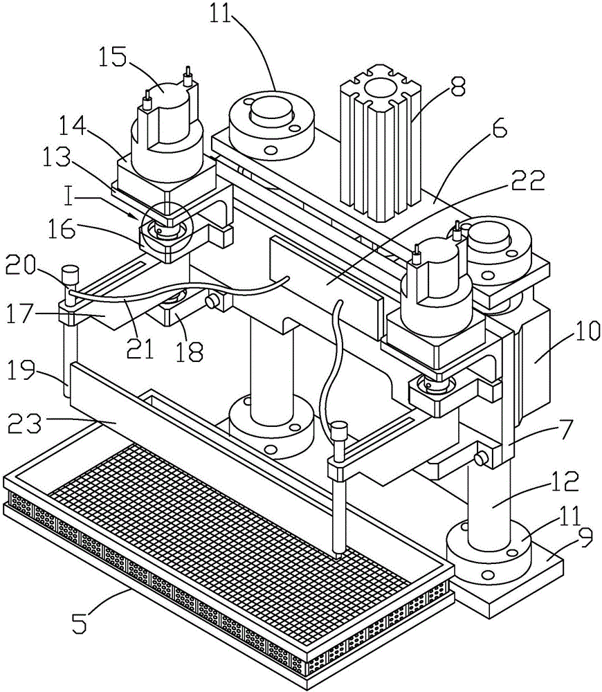 Automatic feeding method based on square silkworm rearing frame