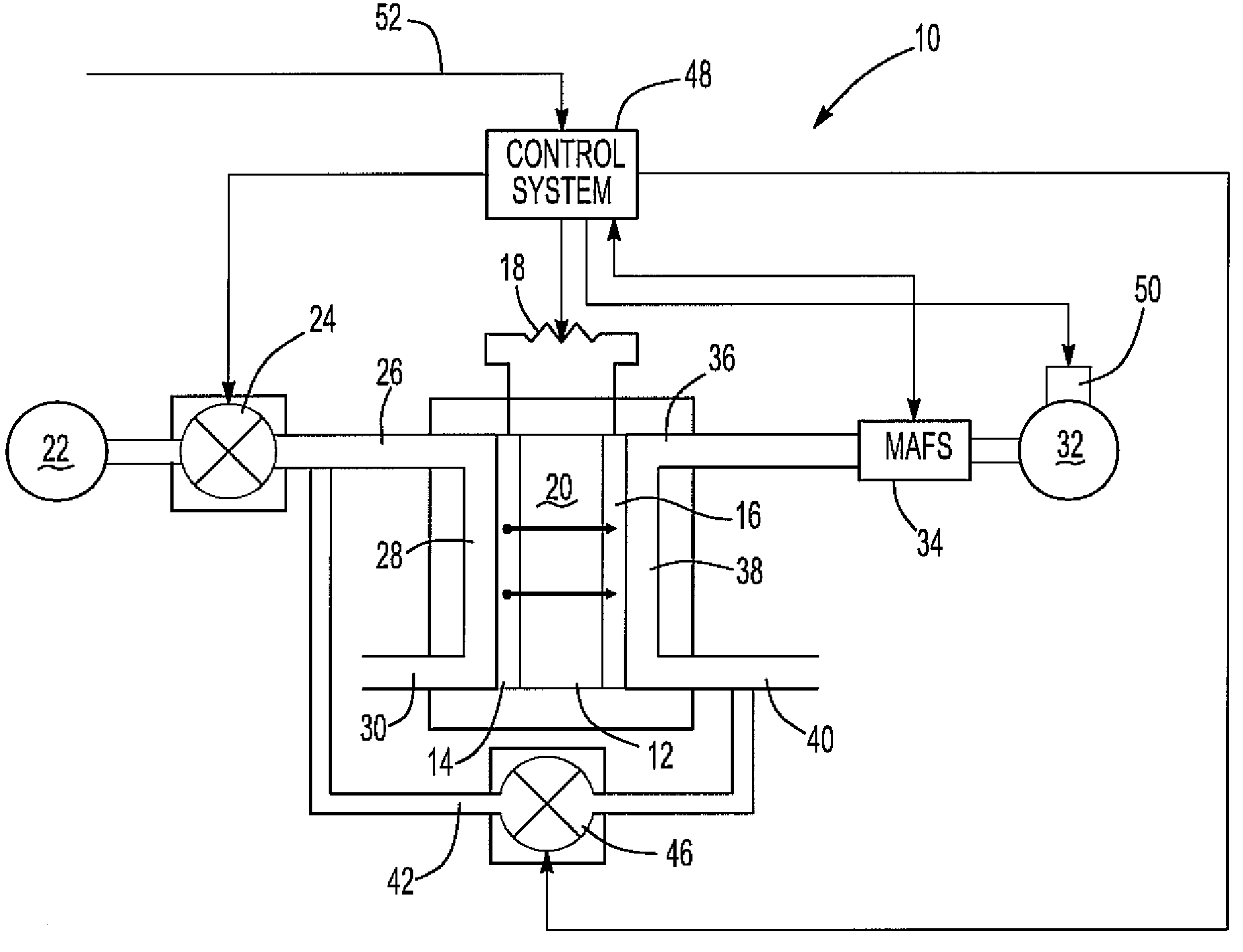 Fuel system with improved fuel cell shutdown