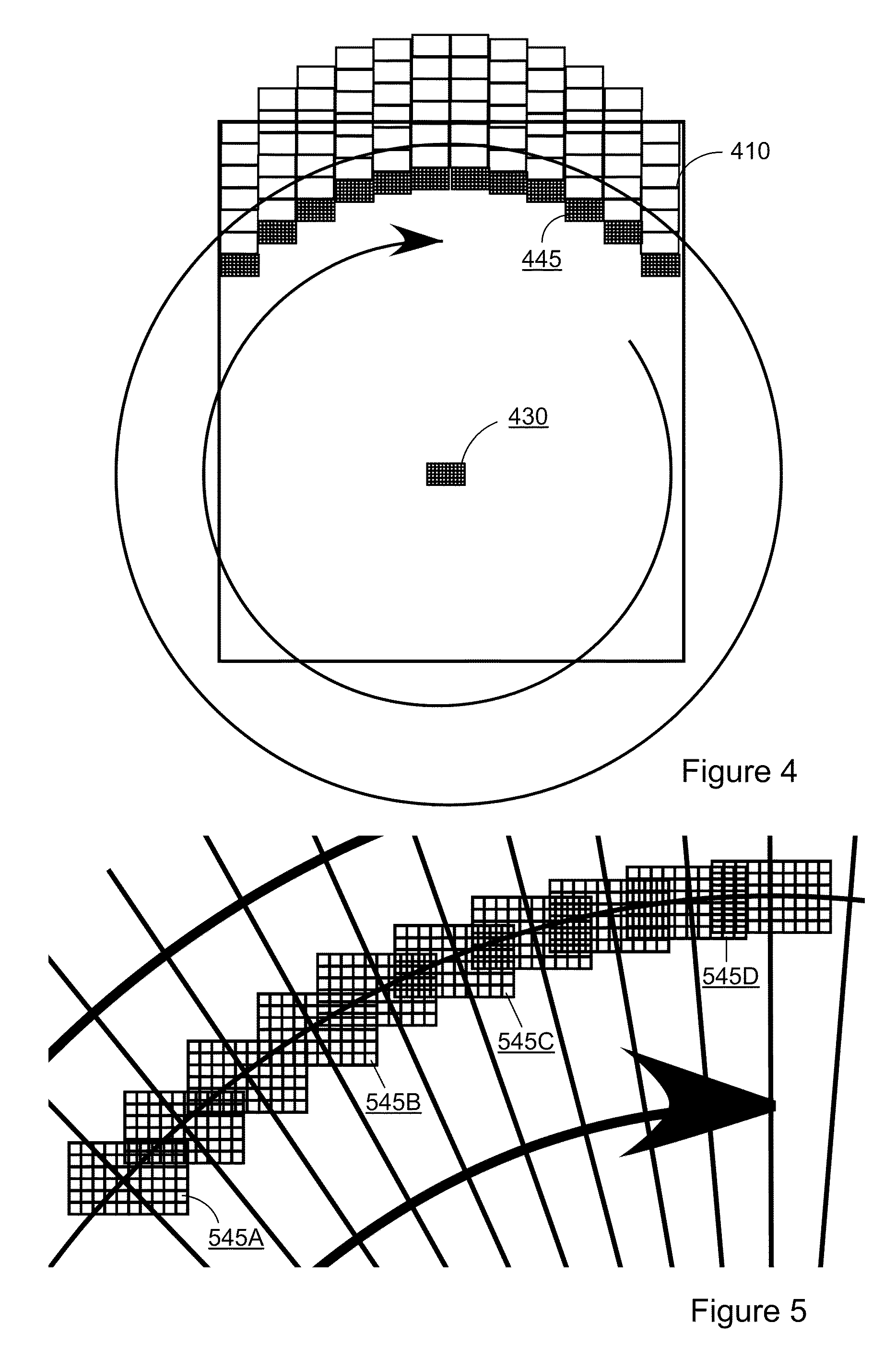 Method And Device Using Rotating Printing Arm To Project Or View Image Across A Workpiece