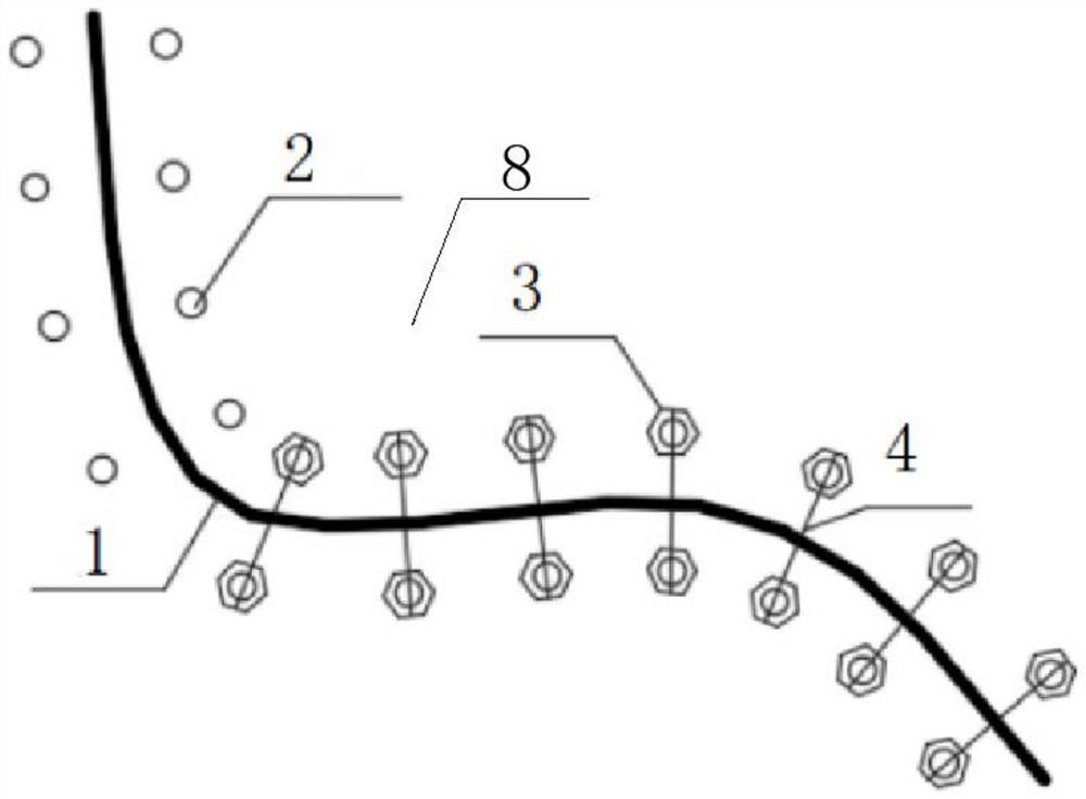 Subway station structural crack repairing and reinforcing method and reinforcing part