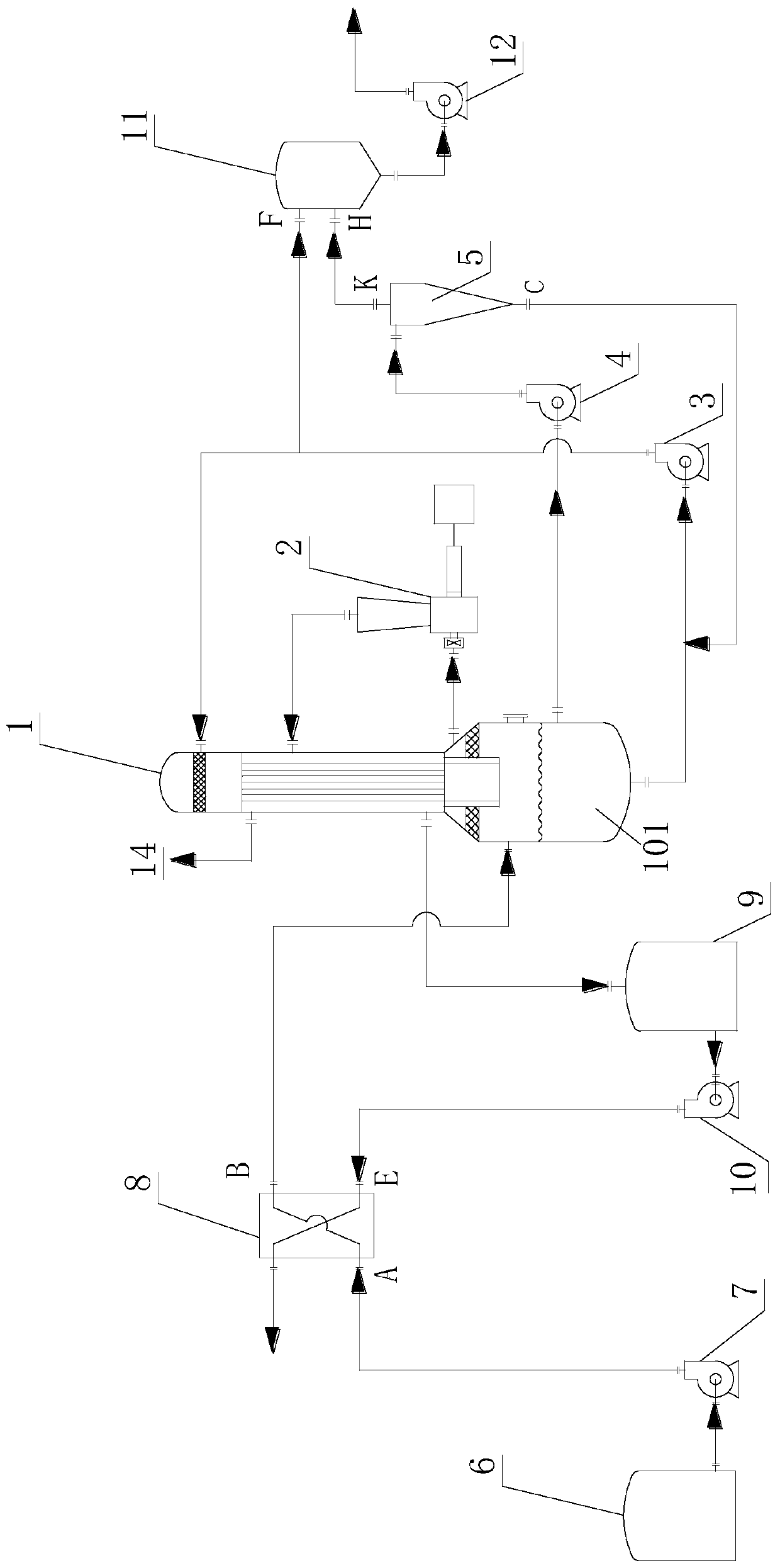 Reduction treatment system applied to high-salt-content wastewater of thermal power plant