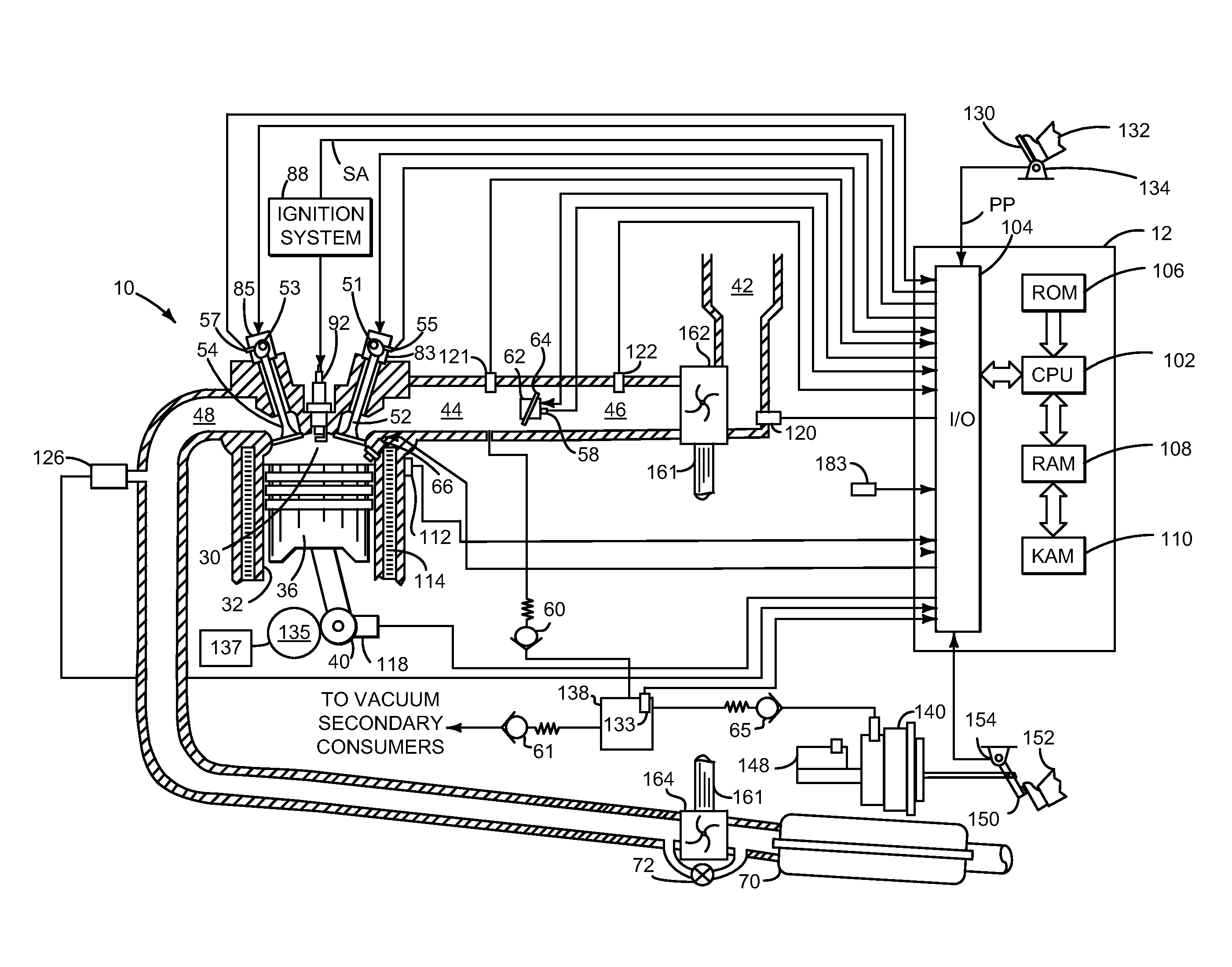 Method for increasing vacuum production for a vehicle