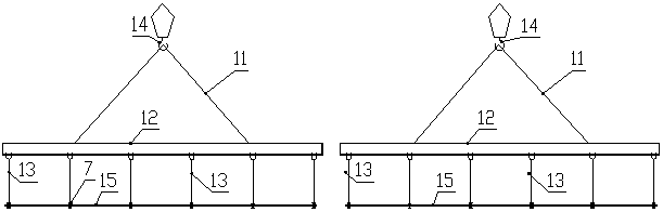 Machining device for ultra-long and ultra-large steel reinforcement framework and hoisting device and method