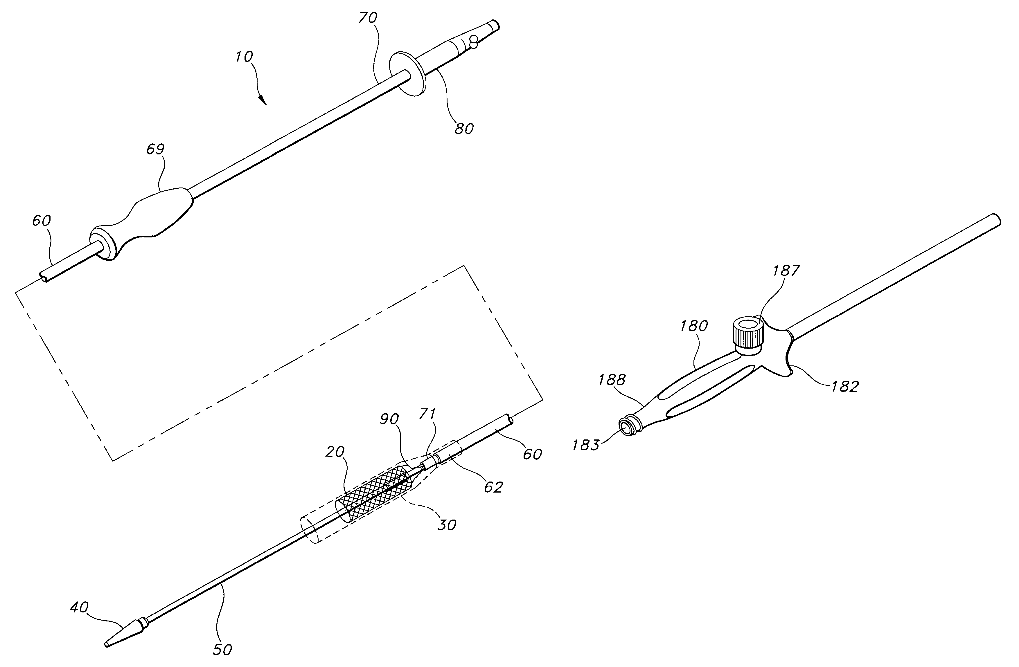 Apparatus and method for loading and delivering a stent using a suture retaining mechanism