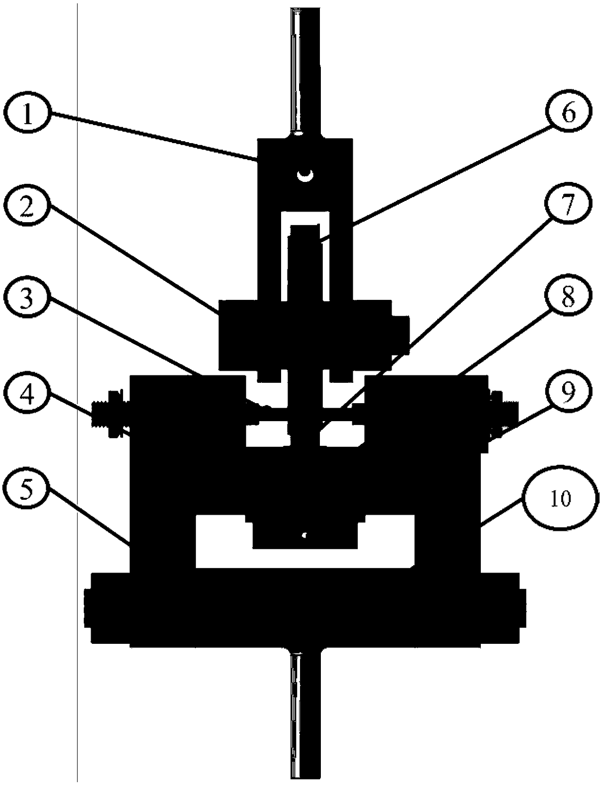 High-low cycle complex fatigue test clamp for mortise-joint structure of small blade of turbine