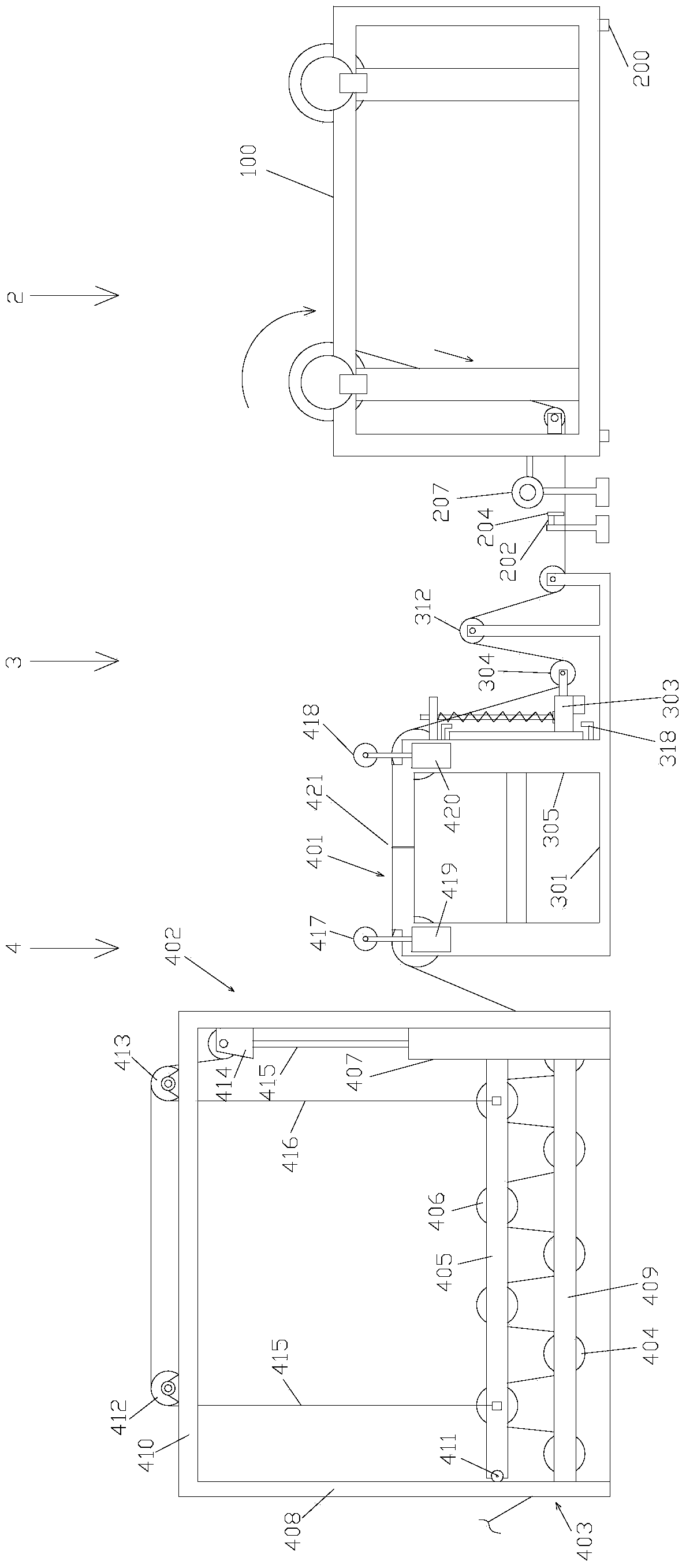 A feeding device for the production of polymer coils