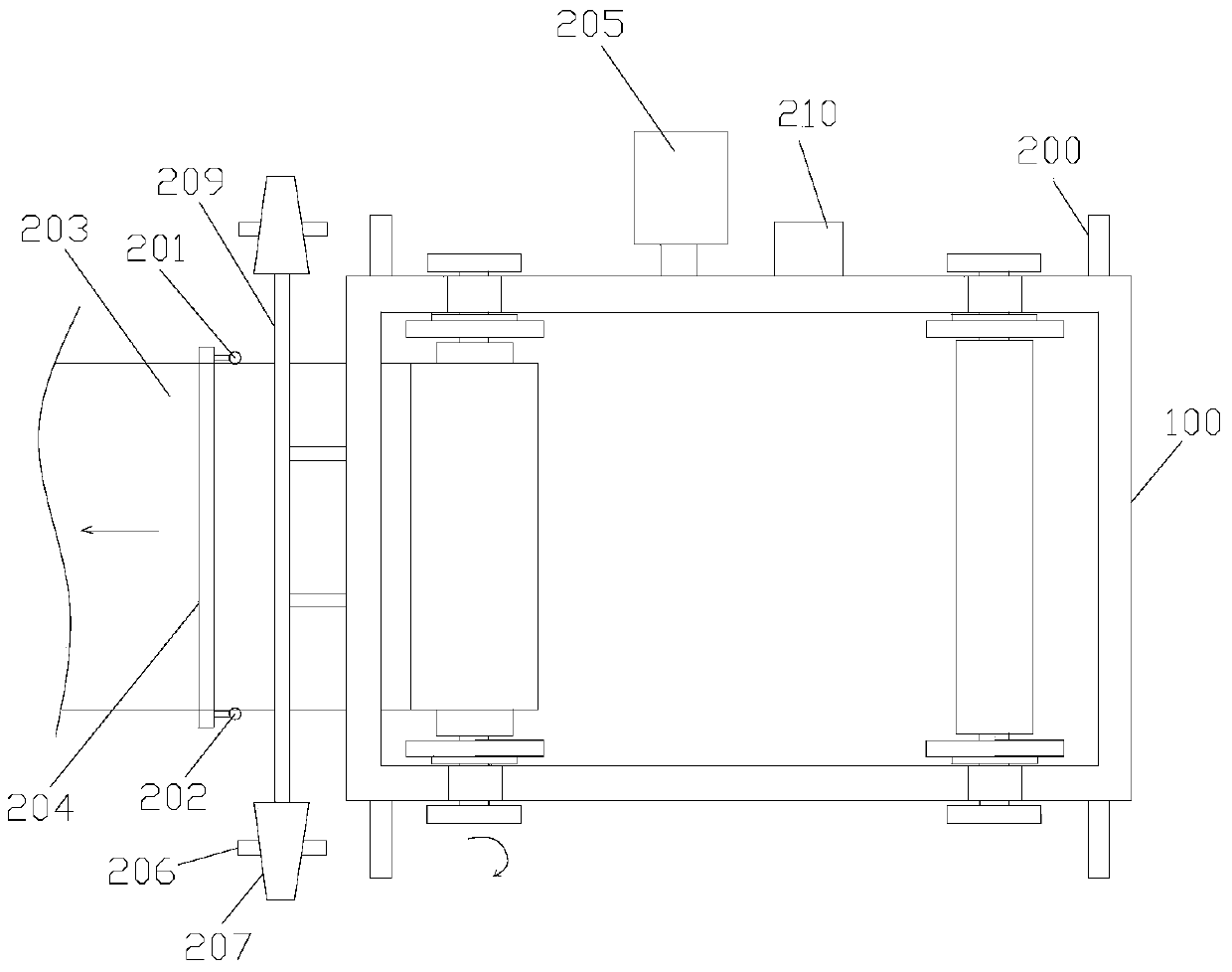 A feeding device for the production of polymer coils