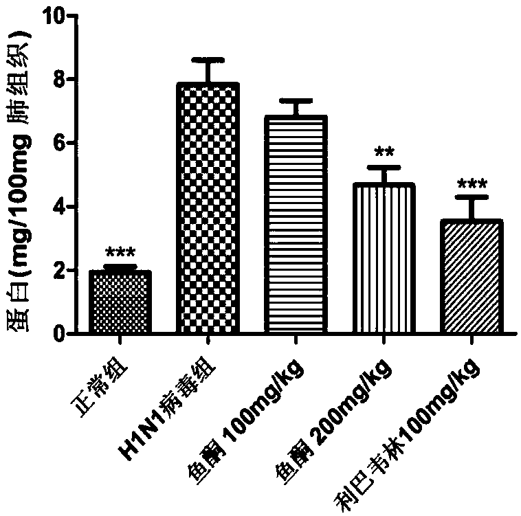 Use of total flavonoids of Houttuynia cordata in preparing medicine for preventing and treating viral pneumonia