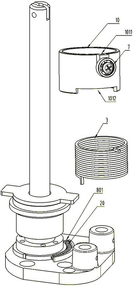 Positioning sleeve part for spindle brake device of braider