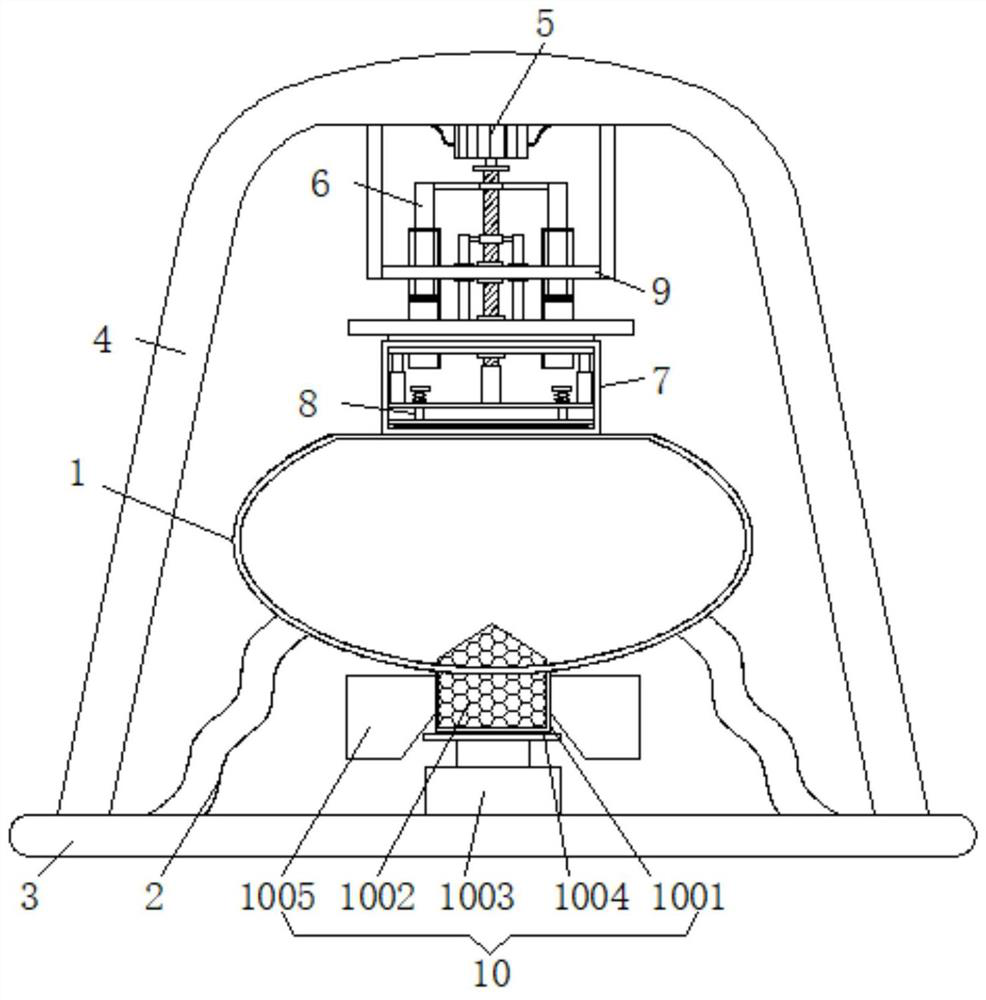 A shredded radish pickling device based on mechanical transmission to prevent floating shredded radish