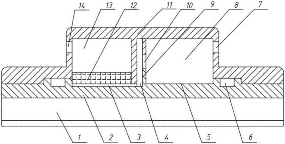 Integrated loop heat pipe cooling device with boiling pool