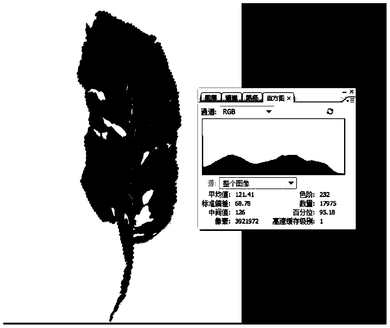 Method for determining tobacco leaf residual injury based on Photoshop software