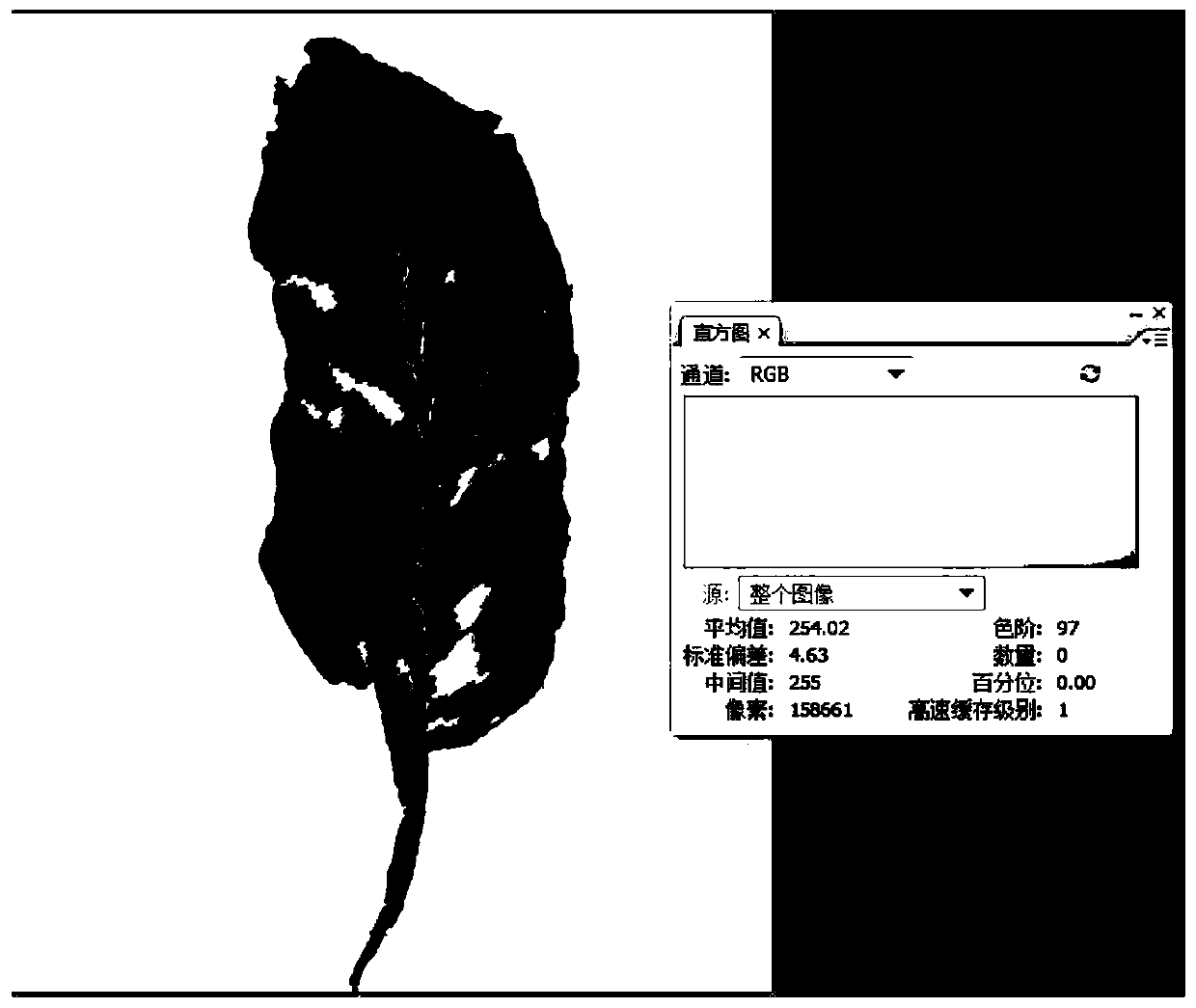 Method for determining tobacco leaf residual injury based on Photoshop software