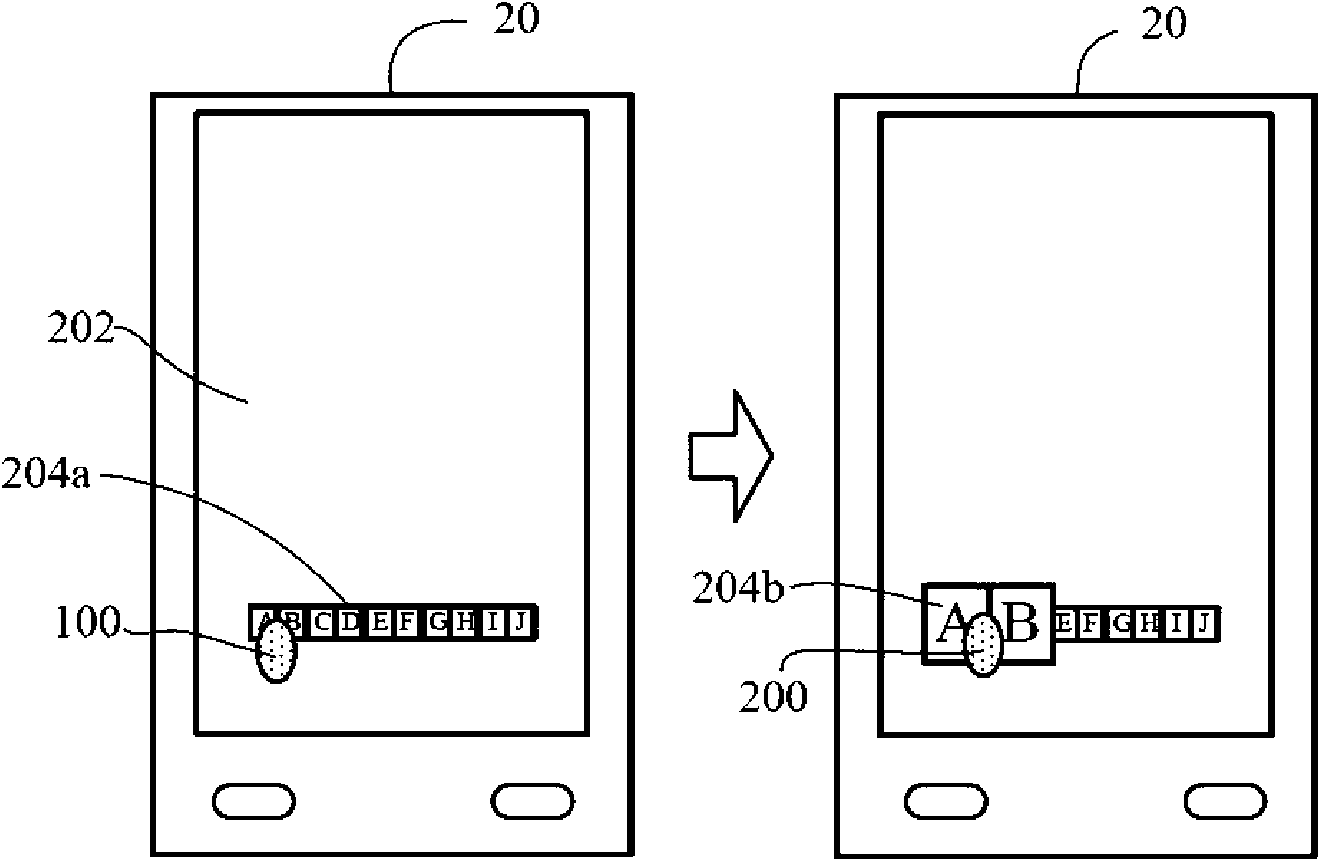 Touch screen input method