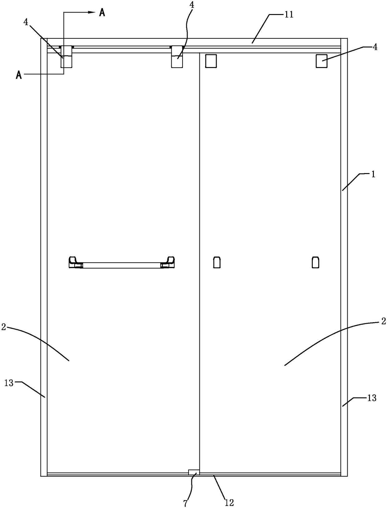 Double-door-body mobile door