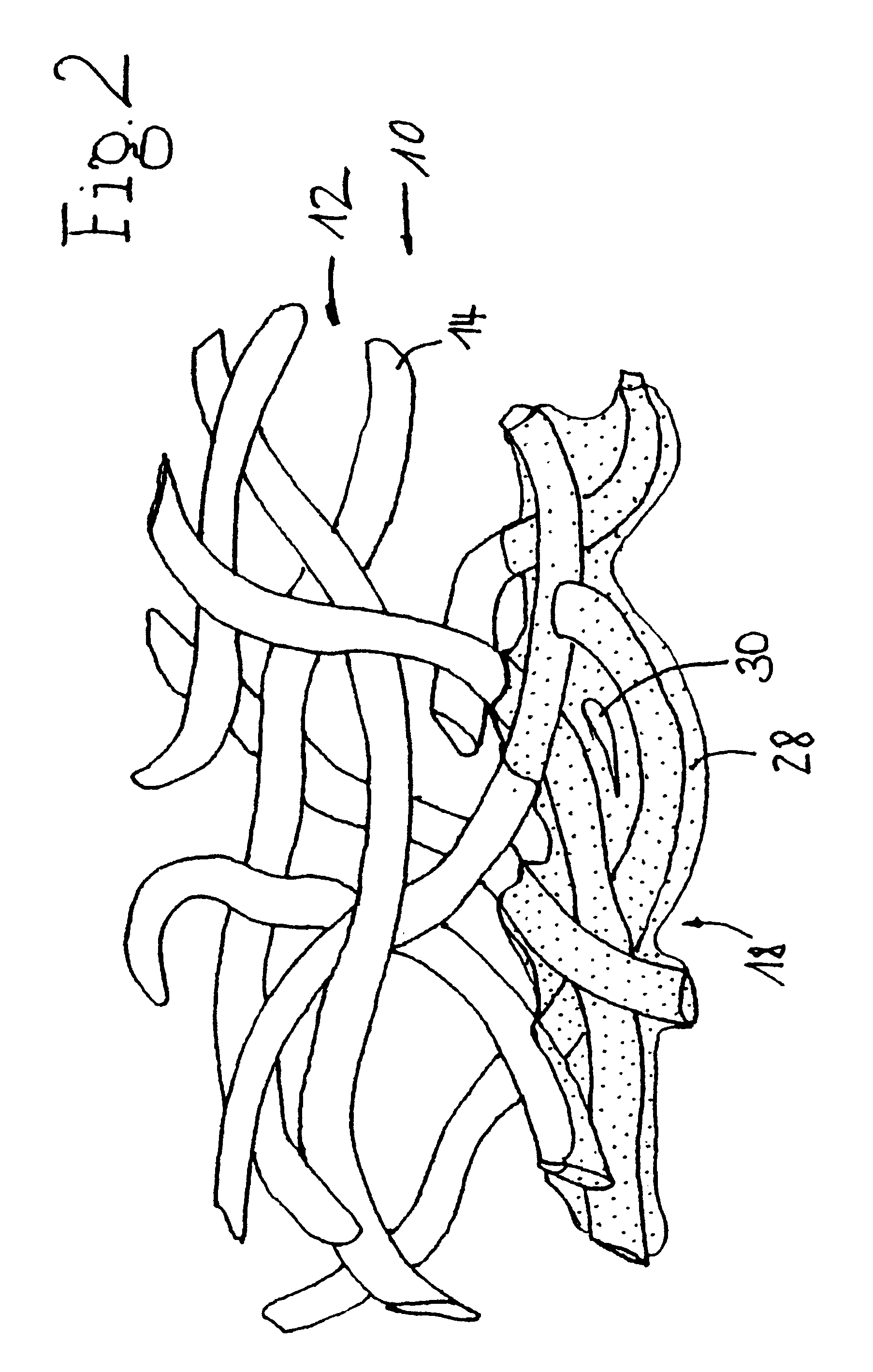 Vegetation support consisting of a mat of entangled organic fibers