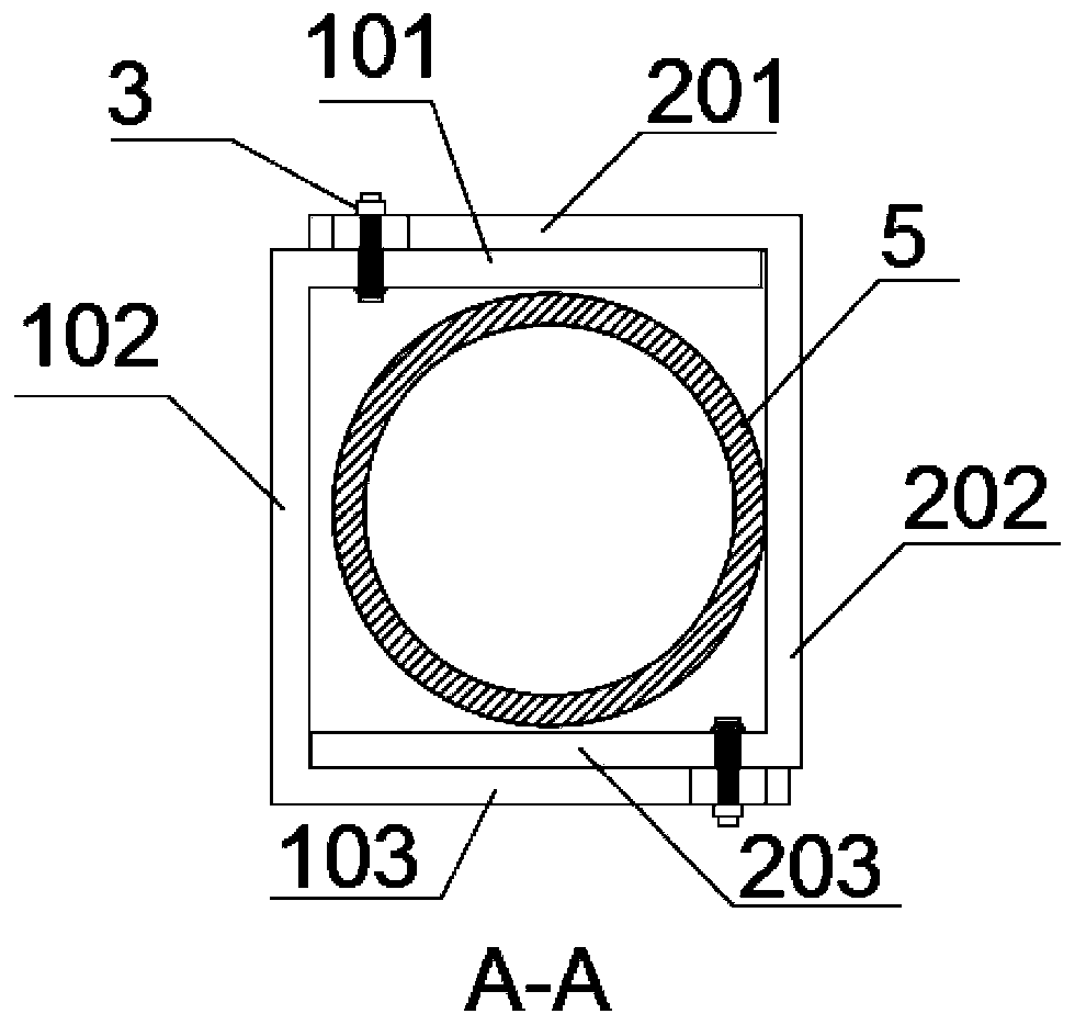 Reinforcement device and method for bent pressure rod