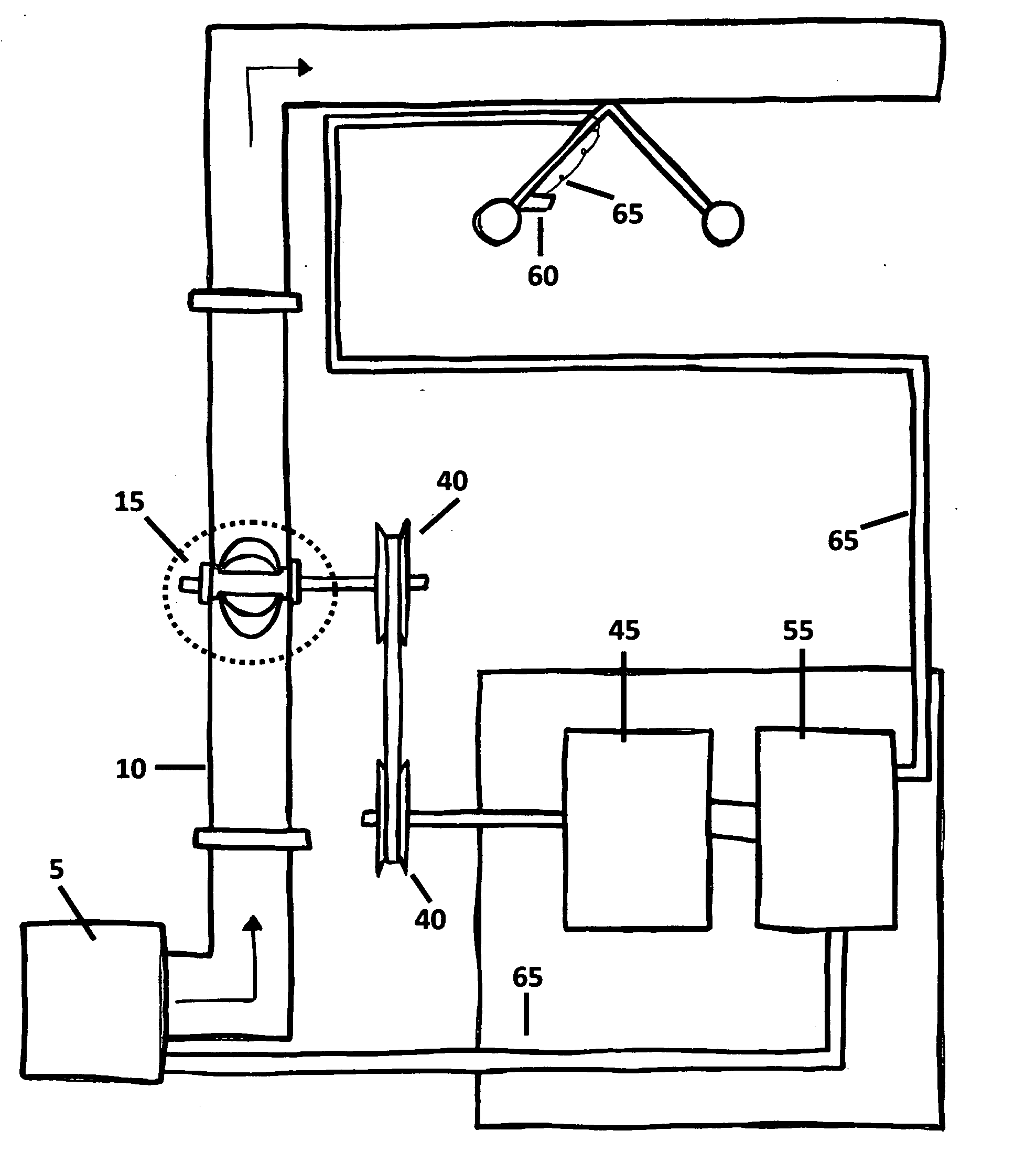 Kinetic energy recycling system for usable electric and hydraulic power generation