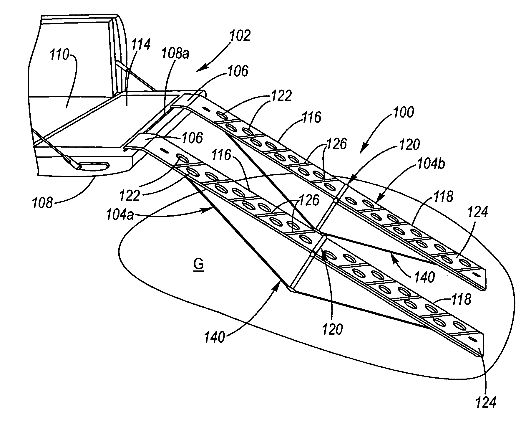 Folding ramp system