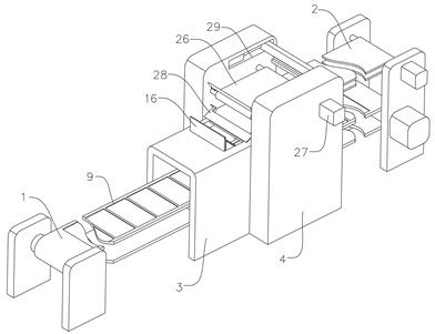 A lead frame automatic material stacking equipment