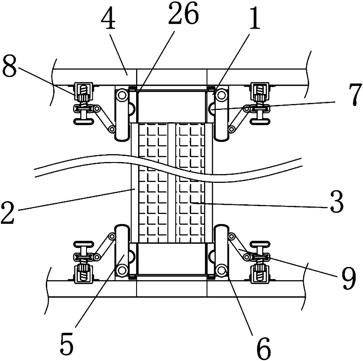 Household air filter element placement structure