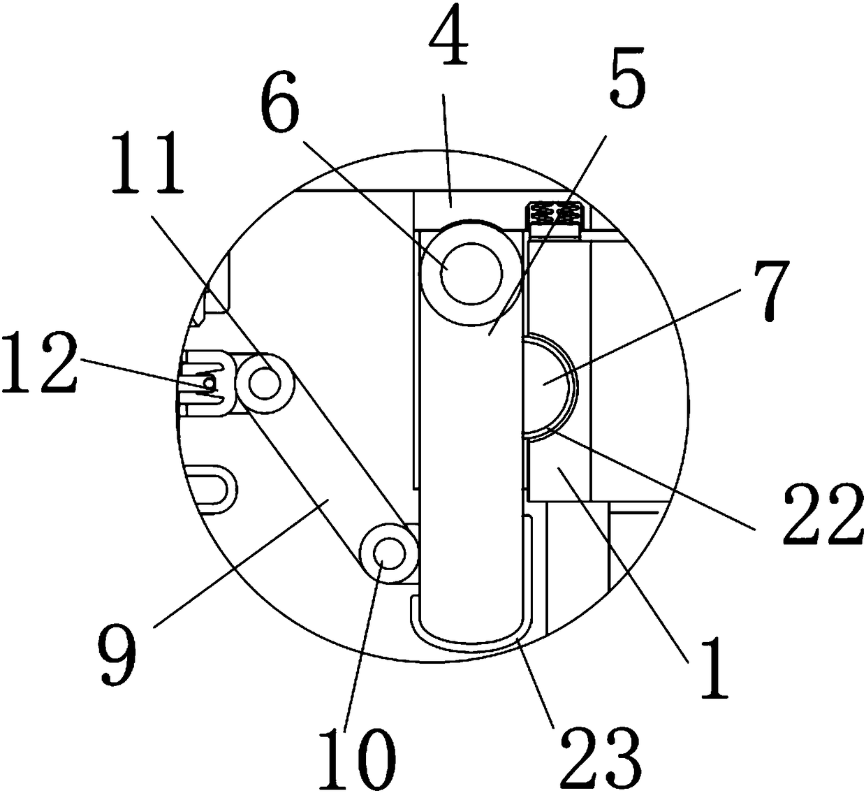 Household air filter element placement structure