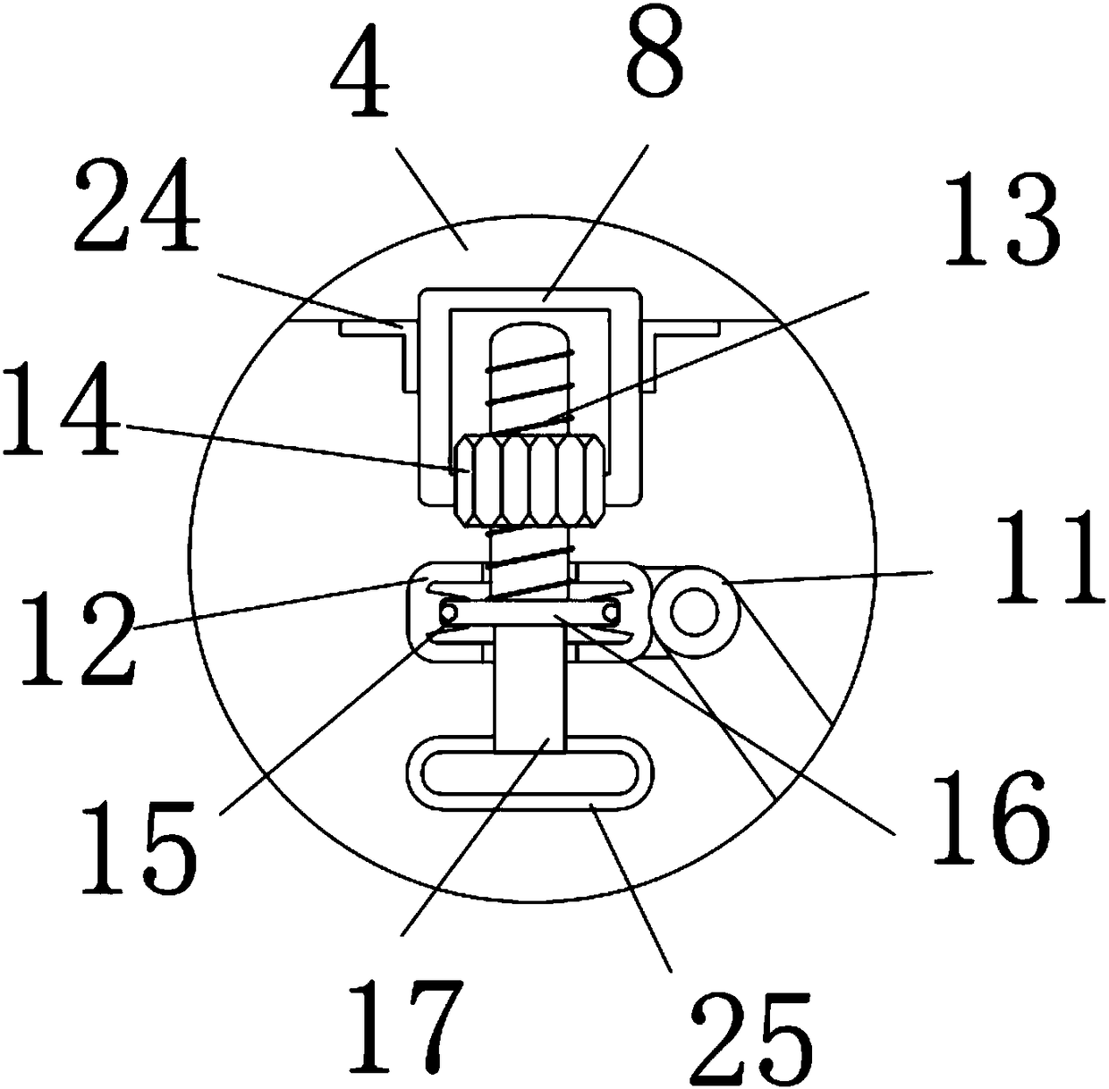 Household air filter element placement structure